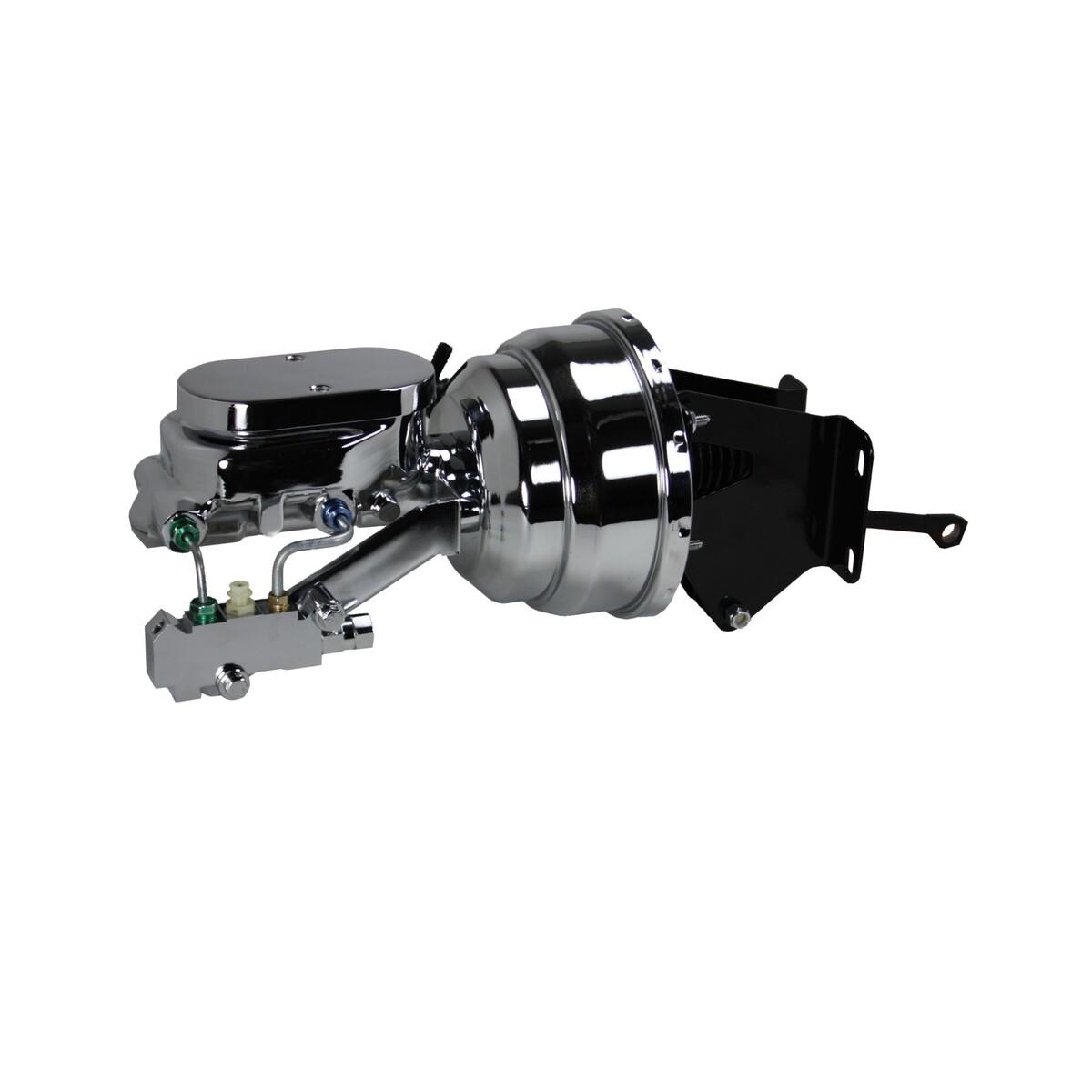 LEED Brakes 8 inch dual power booster, 1 inch bore master disc/drum (Chrome)